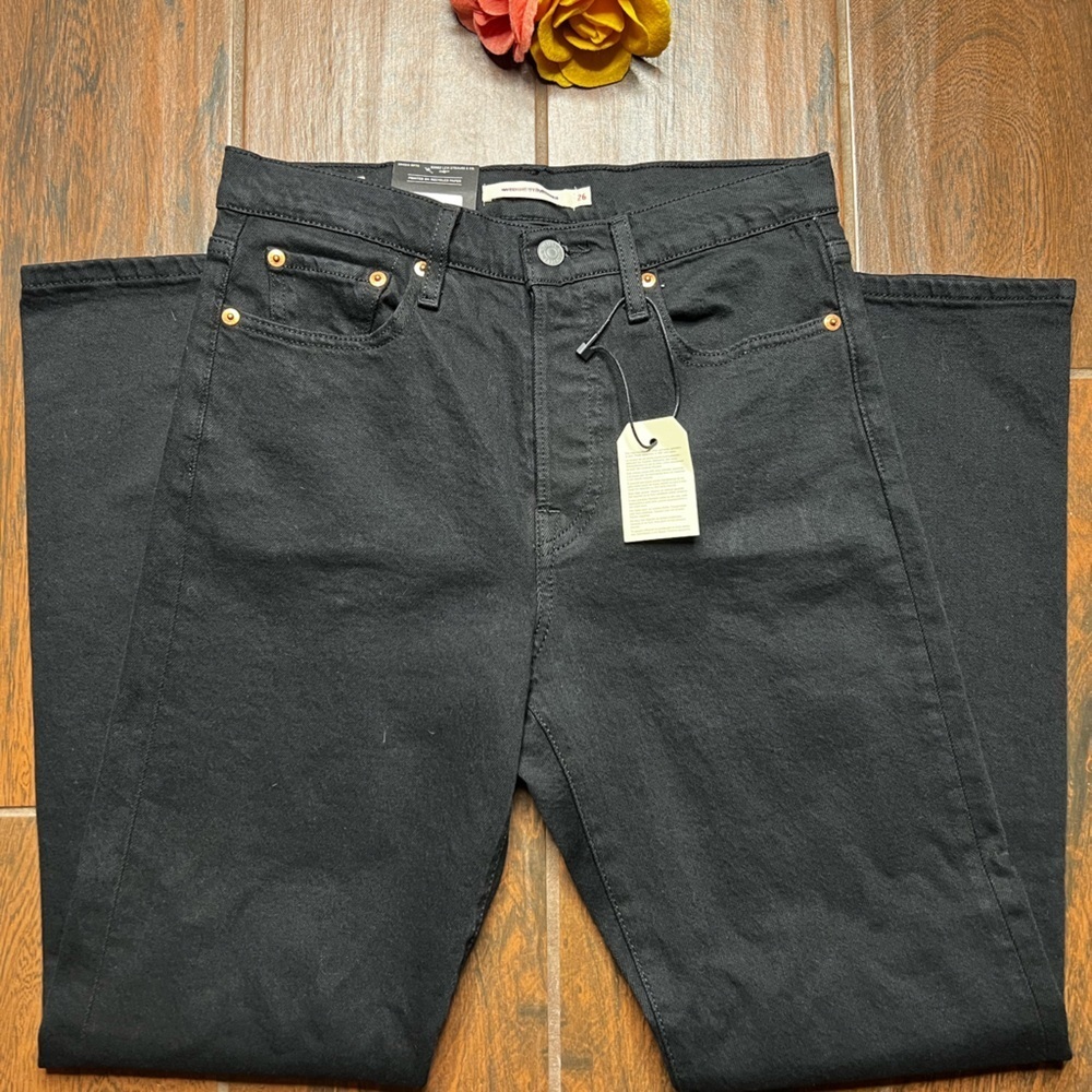 Levi’s Premium Wedgie Straight Leg High Rise Denim Jeans